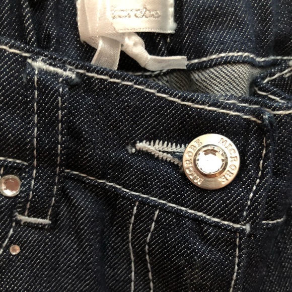 NWT, Microbe Denim Jeans with Crystals, Sz 2 (yo) - Picture 6 of 8